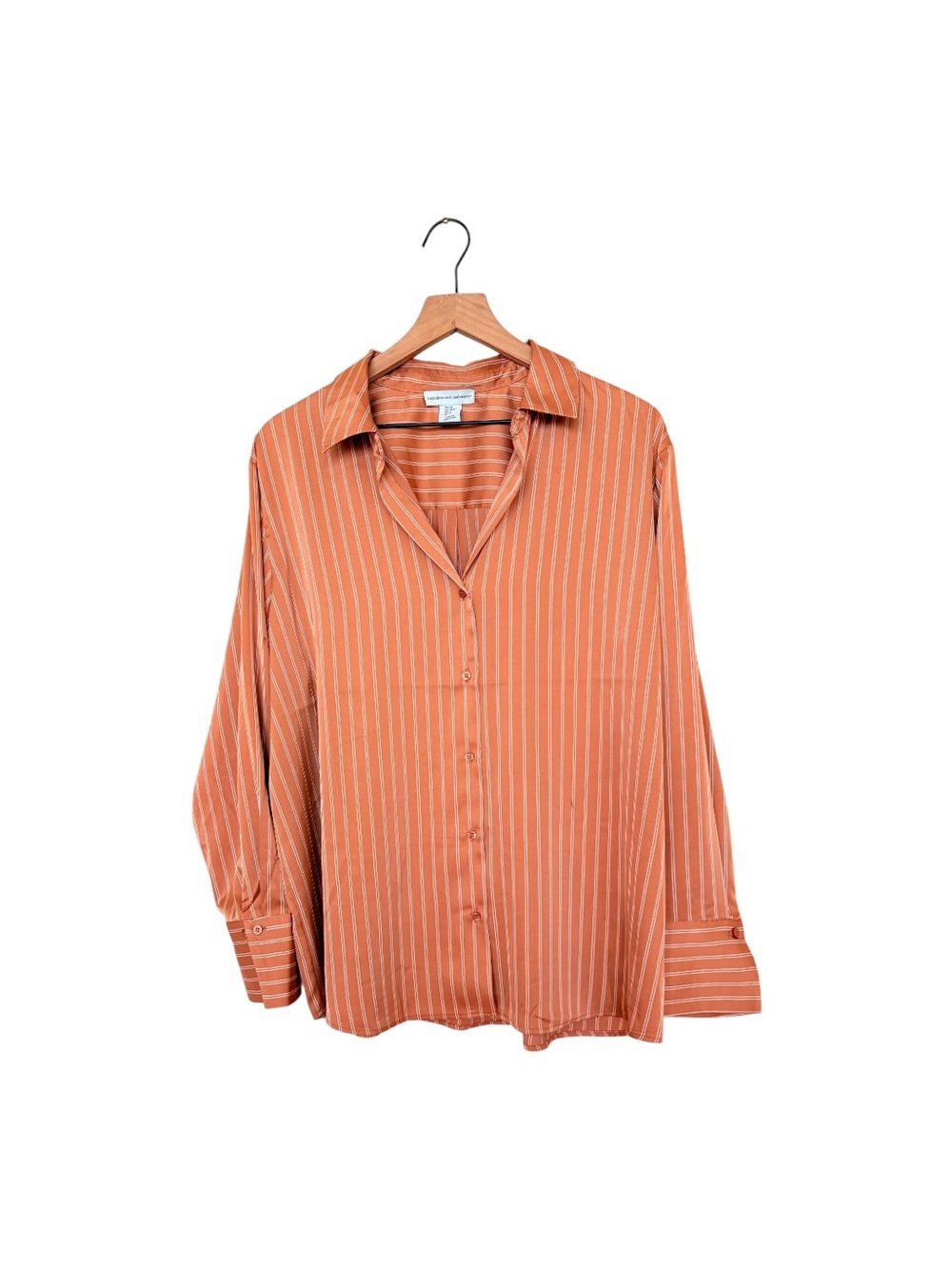 Cupcake & Cashmere Rust and White Striped Button-Down Shirt